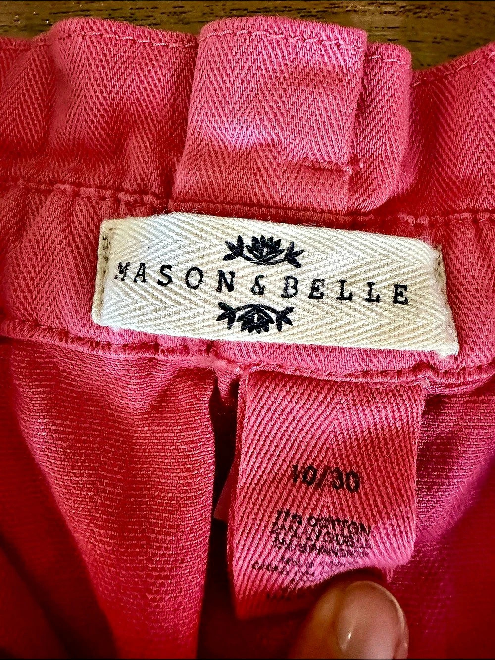 Mason & Belle Robin Short High Waist Pink NWT Waist 10/30 - Picture 7 of 8